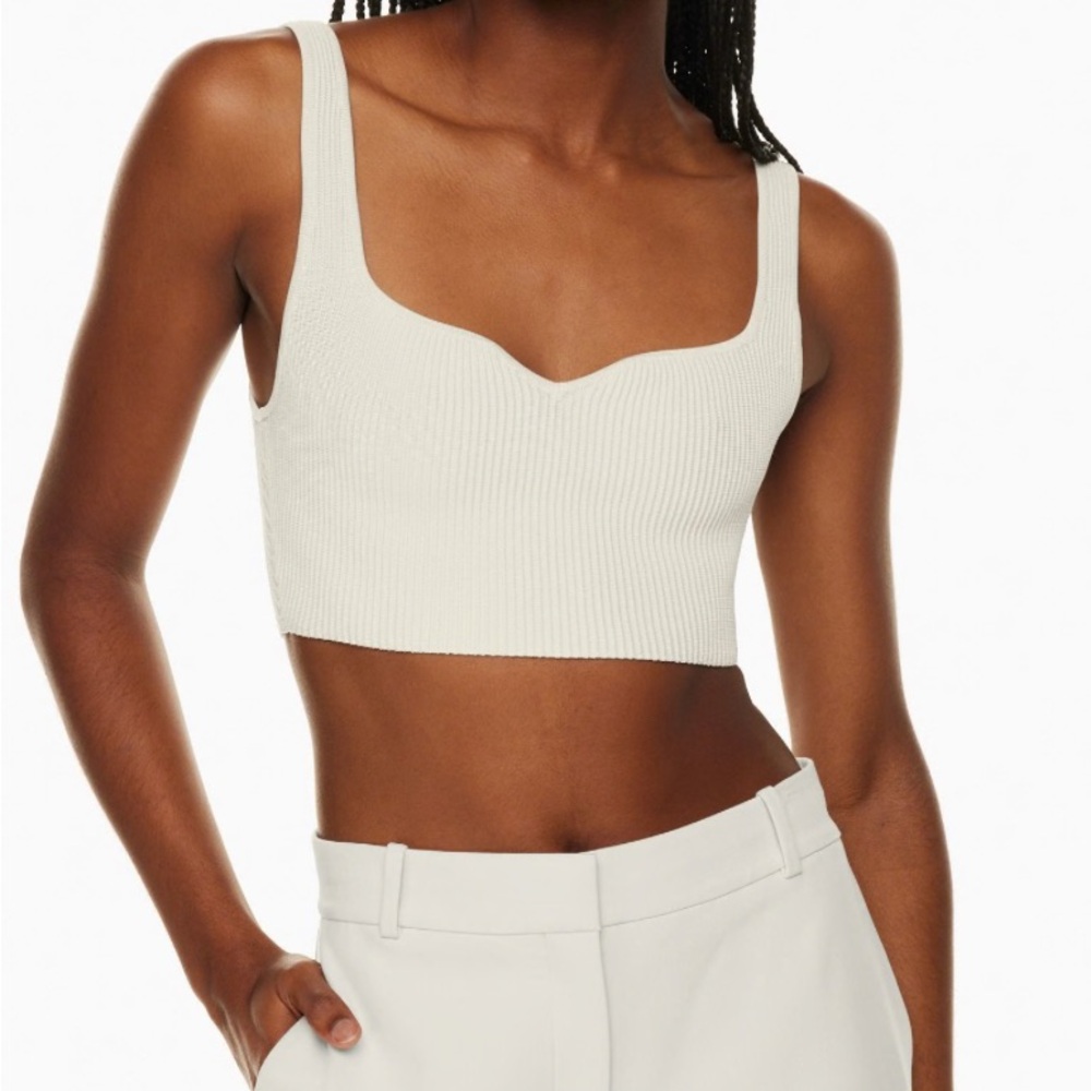 Aritzia Babaton Sculpt Knit Top in Mauve